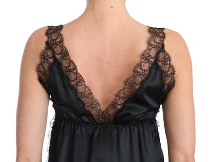 Dolce & Gabbana Sultry Silk Blend Lingerie Top in Black - Sandy Store ByNet