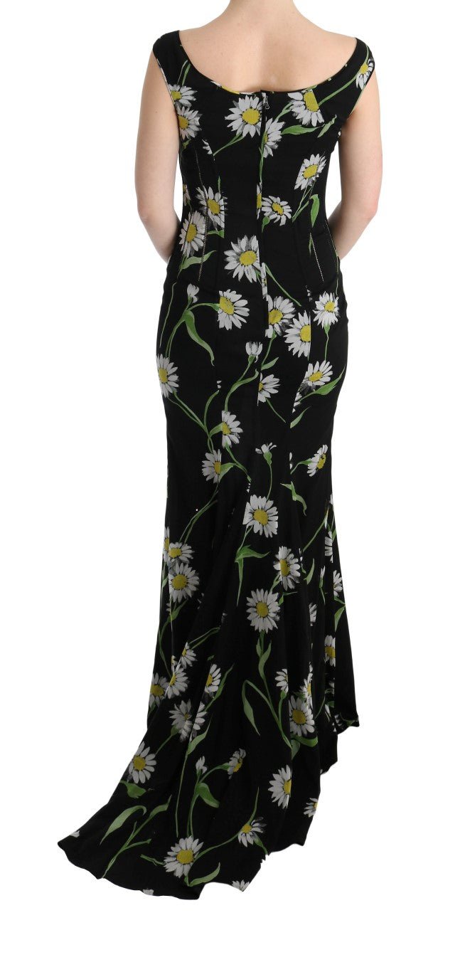 Dolce & Gabbana Sunflower Print Full Length Sheath Dress - Sandy Store ByNet