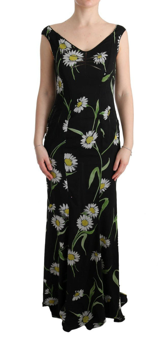 Dolce & Gabbana Sunflower Print Full Length Sheath Dress - Sandy Store ByNet