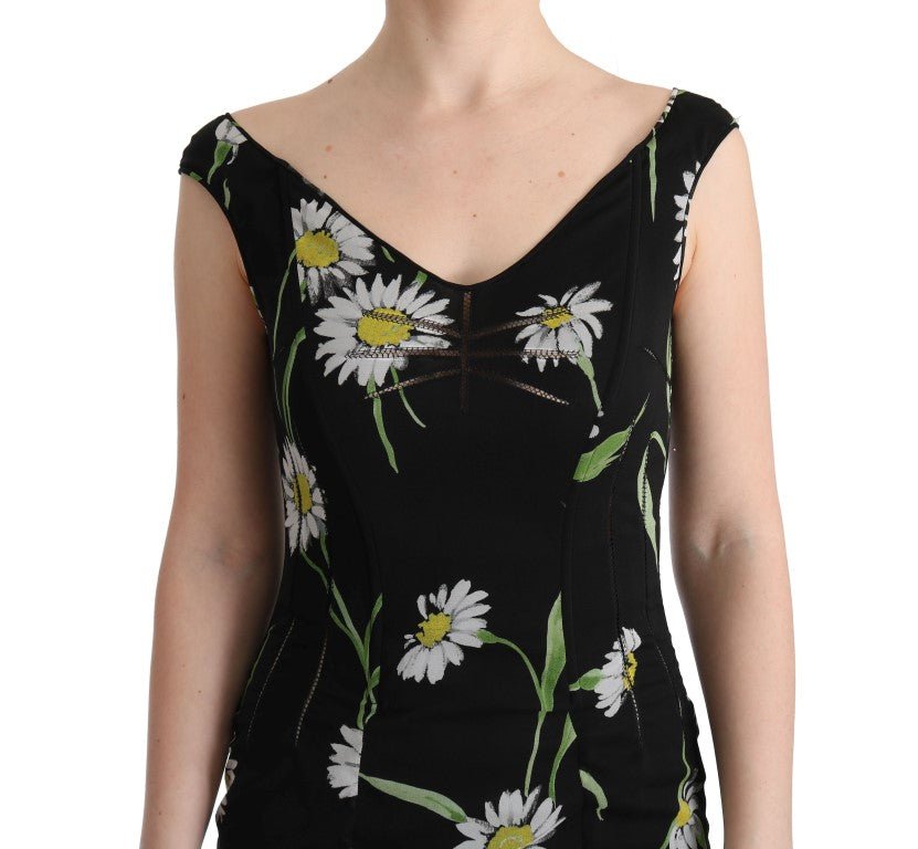 Dolce & Gabbana Sunflower Print Full Length Sheath Dress - Sandy Store ByNet