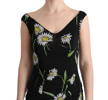 Dolce & Gabbana Sunflower Print Full Length Sheath Dress - Sandy Store ByNet
