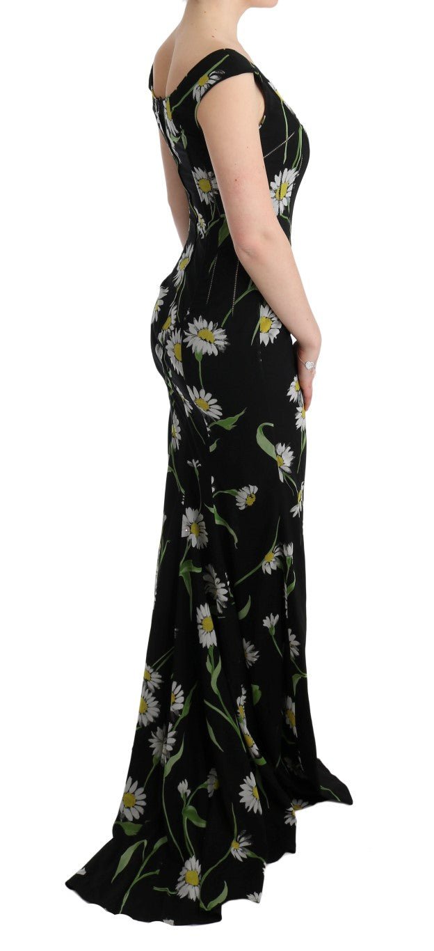Dolce & Gabbana Sunflower Print Full Length Sheath Dress - Sandy Store ByNet