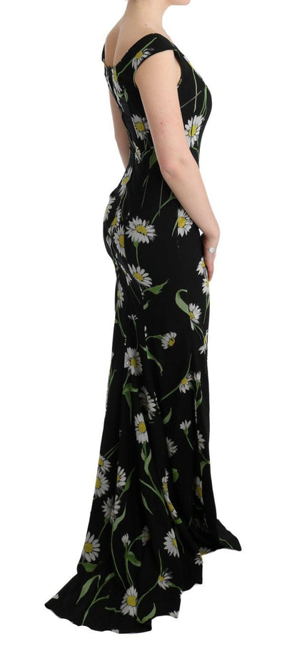 Dolce & Gabbana Sunflower Print Full Length Sheath Dress - Sandy Store ByNet