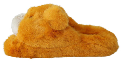 Dolce & Gabbana Sunshine Yellow Lion Slippers - Sandy Store ByNet