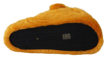 Dolce & Gabbana Sunshine Yellow Lion Slippers - Sandy Store ByNet
