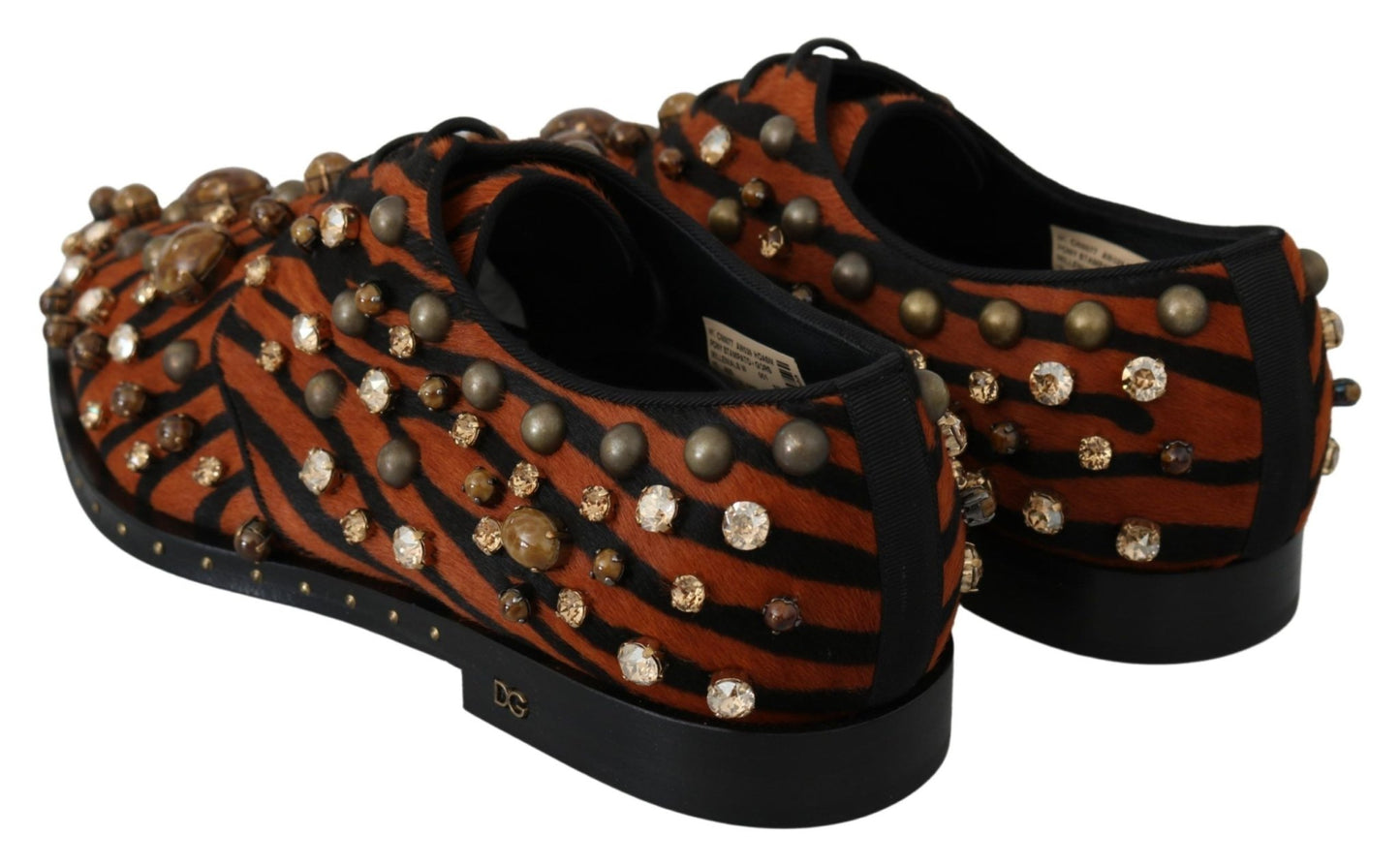 Dolce & Gabbana Tiger Pattern Crystal Embellished Flats - Sandy Store ByNet