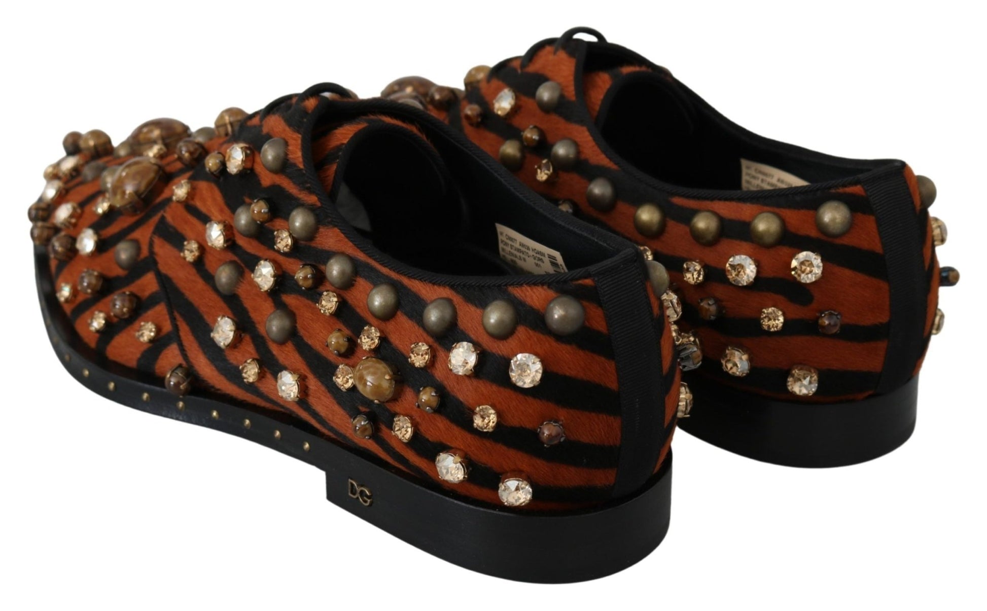 Dolce & Gabbana Tiger Pattern Crystal Embellished Flats - Sandy Store ByNet