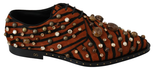 Dolce & Gabbana Tiger Pattern Crystal Embellished Flats - Sandy Store ByNet