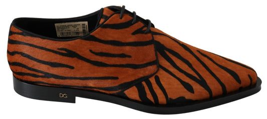 Dolce & Gabbana Tiger Pattern Dress Shoes with Pony Hair - Sandy Store ByNet