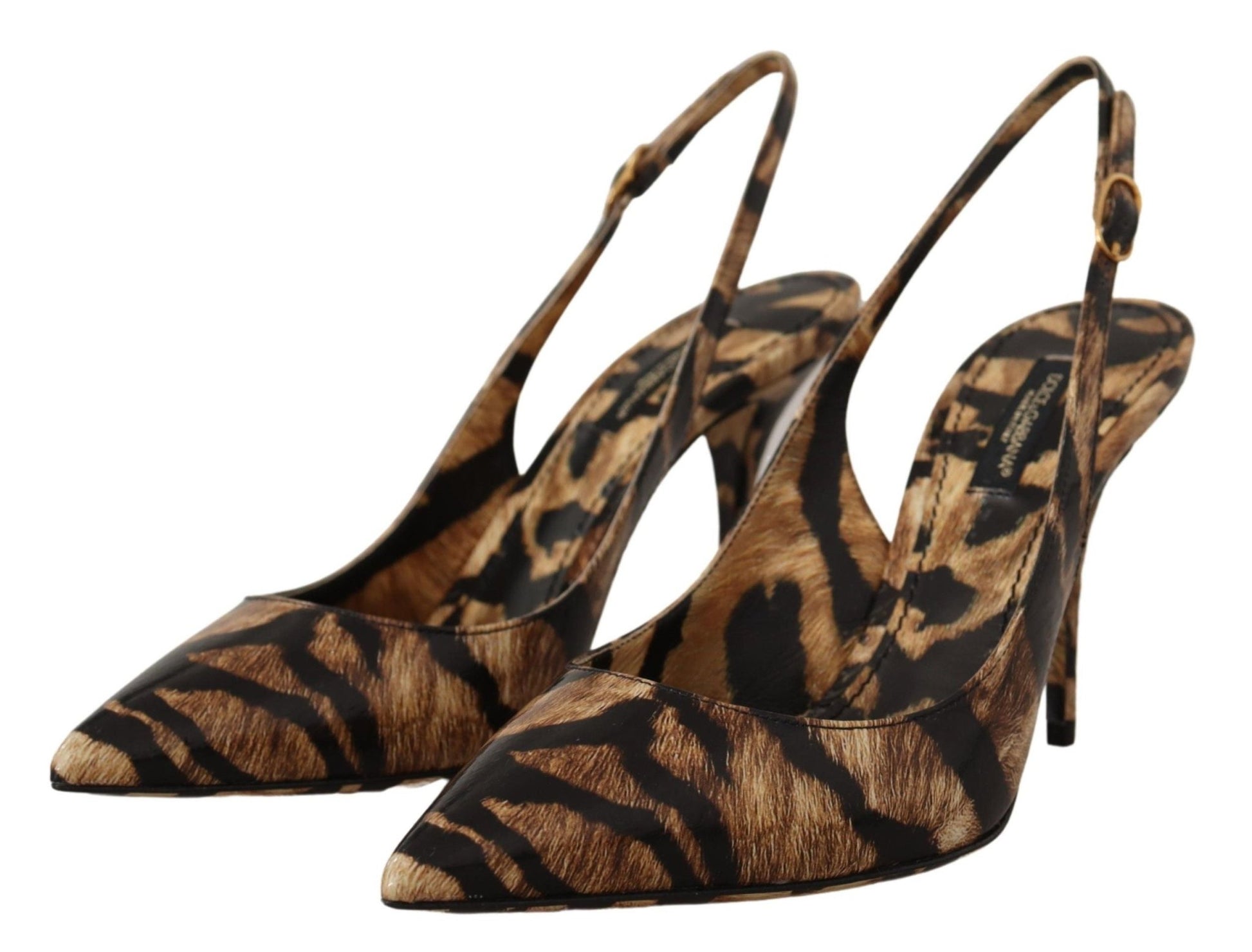 Dolce & Gabbana Tiger Pattern Slingback Heels Pumps - Sandy Store ByNet