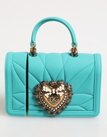 Dolce & Gabbana Turquoise Silicone Devotion Heart Cover Bag Airpods Case – par Dolce & Gabbana | Disponible sur Sandy Store ByNet