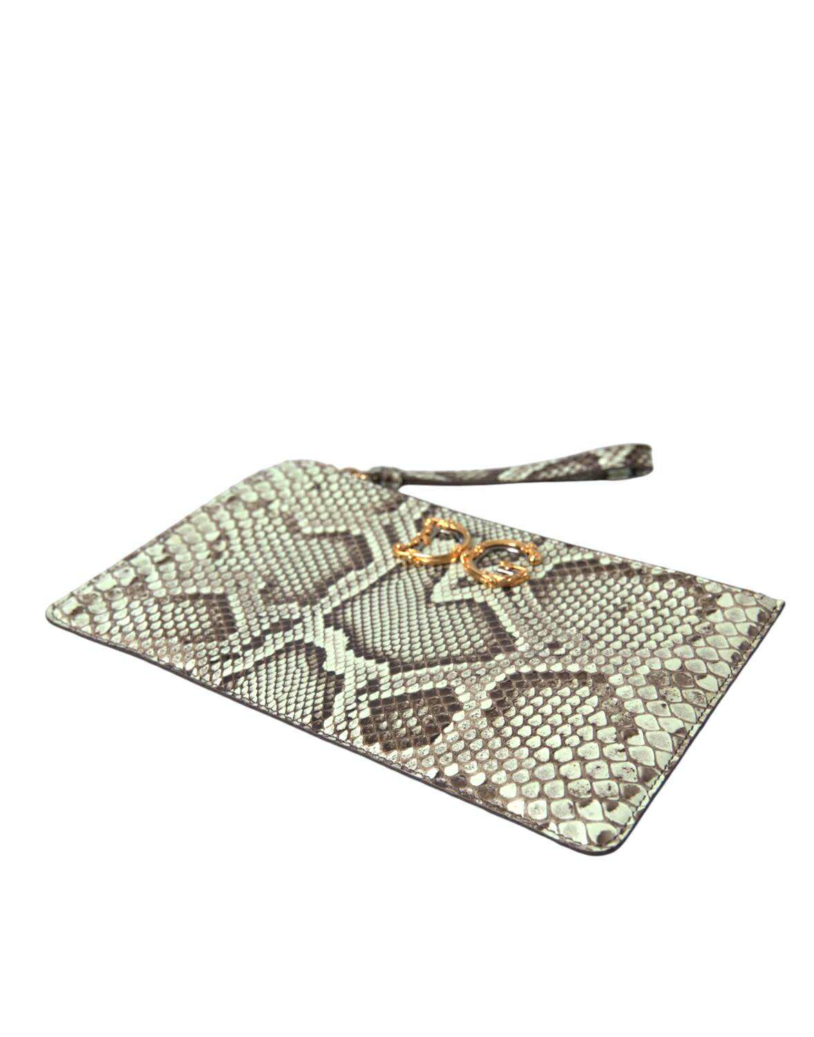 Dolce & Gabbana Verde Acqua Exotic Leather Gold DG Logo Clutch Borse Bag – par Dolce & Gabbana | Disponible sur Sandy Store ByNet