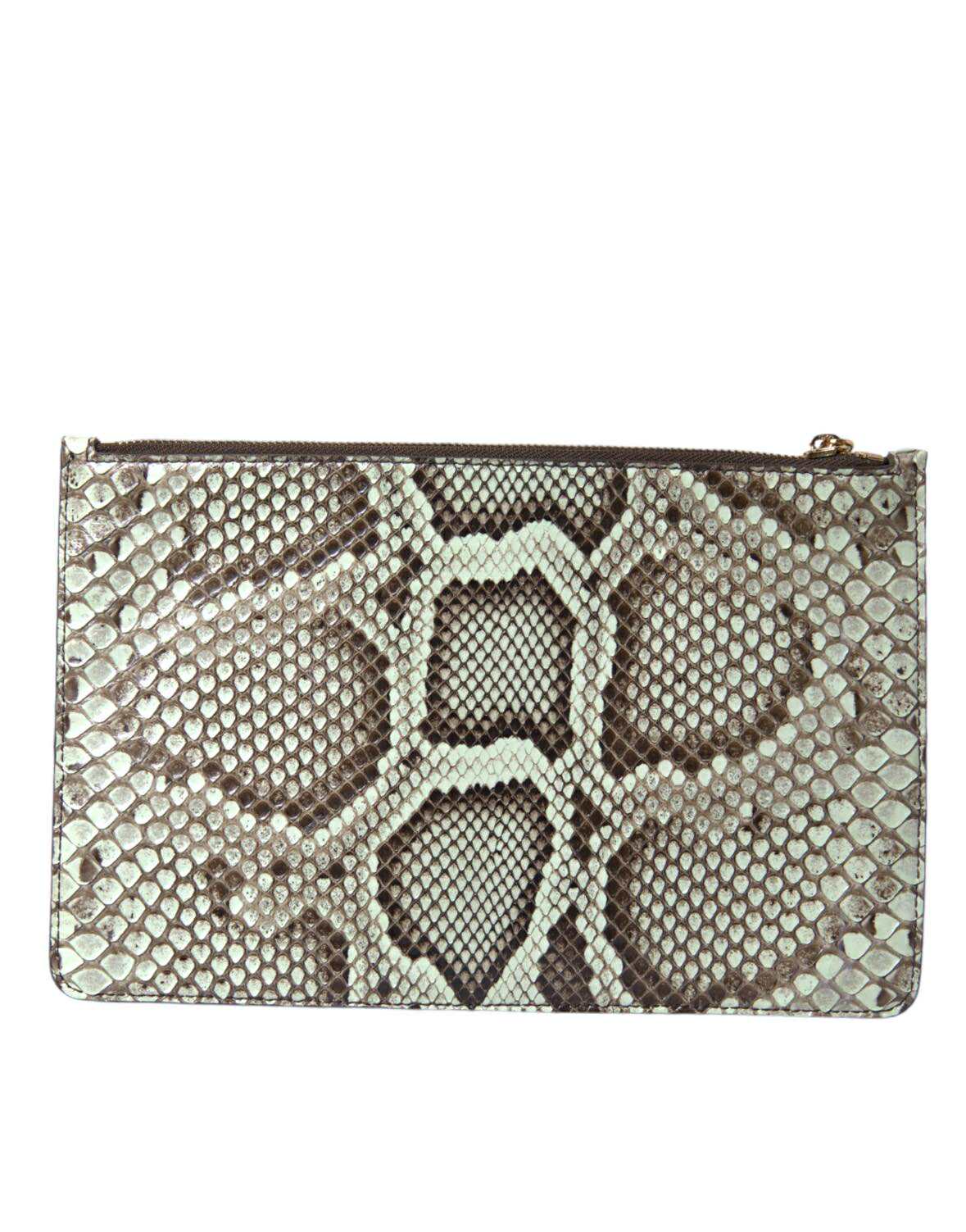 Dolce & Gabbana Verde Acqua Exotic Leather Gold DG Logo Clutch Borse Bag – par Dolce & Gabbana | Disponible sur Sandy Store ByNet