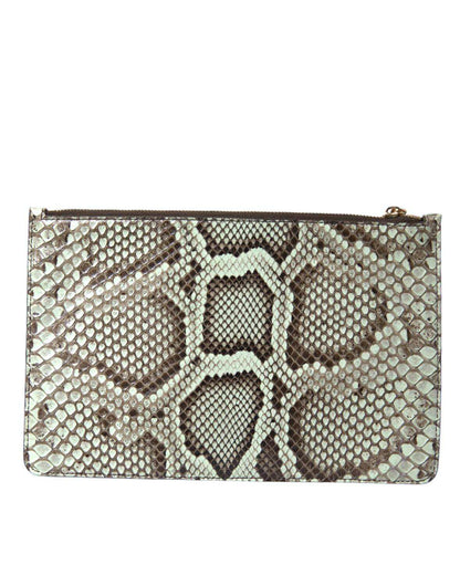 Dolce & Gabbana Verde Acqua Exotic Leather Gold DG Logo Clutch Borse Bag – par Dolce & Gabbana | Disponible sur Sandy Store ByNet