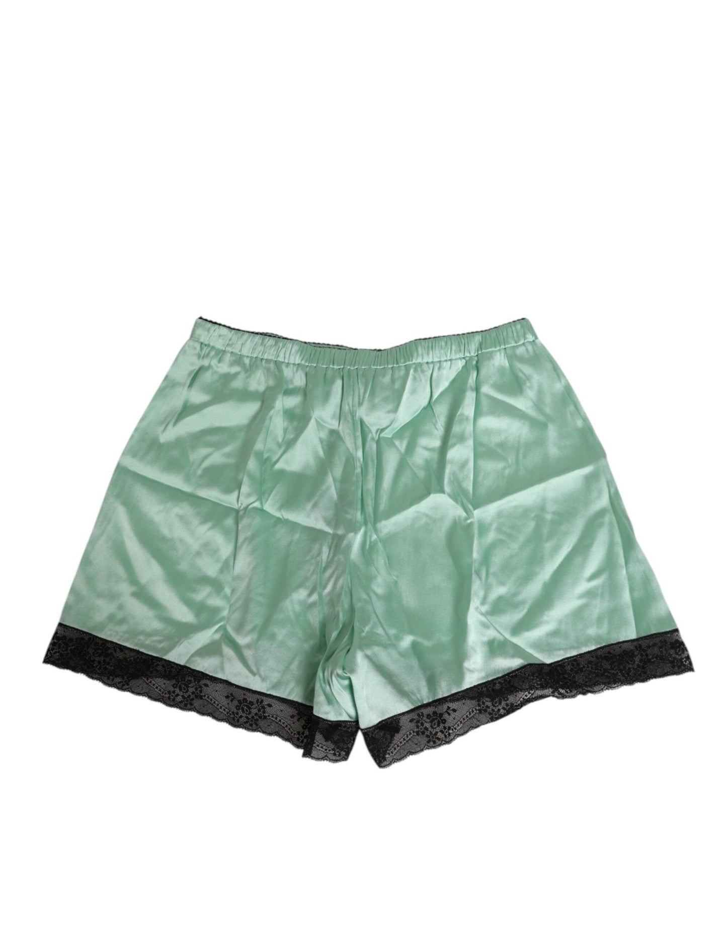 Dolce & Gabbana Water Green Satin Black Lace Trim Underwear – IT3 | M par Dolce & Gabbana | Disponible sur Sandy Store ByNet