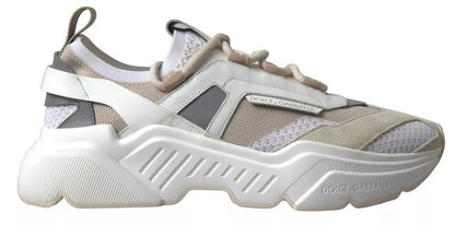Dolce & Gabbana White Beige Leather Sport DAYMASTER Shoes Sneakers – EU39.5/US6.5 par Dolce & Gabbana | Disponible sur Sandy Store ByNet