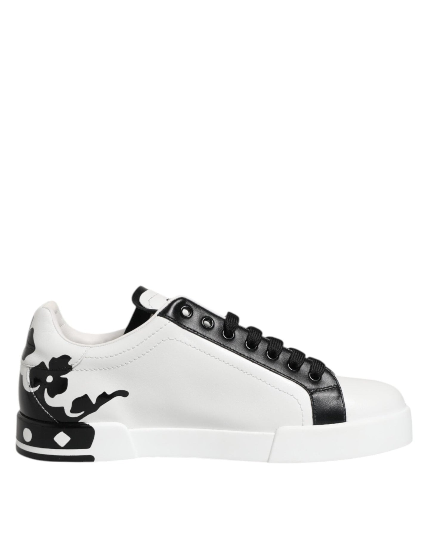 Dolce & Gabbana White Black Crown Low Top Men Sneakers Shoes – EU40.5/US7.5 par Dolce & Gabbana | Disponible sur Sandy Store ByNet