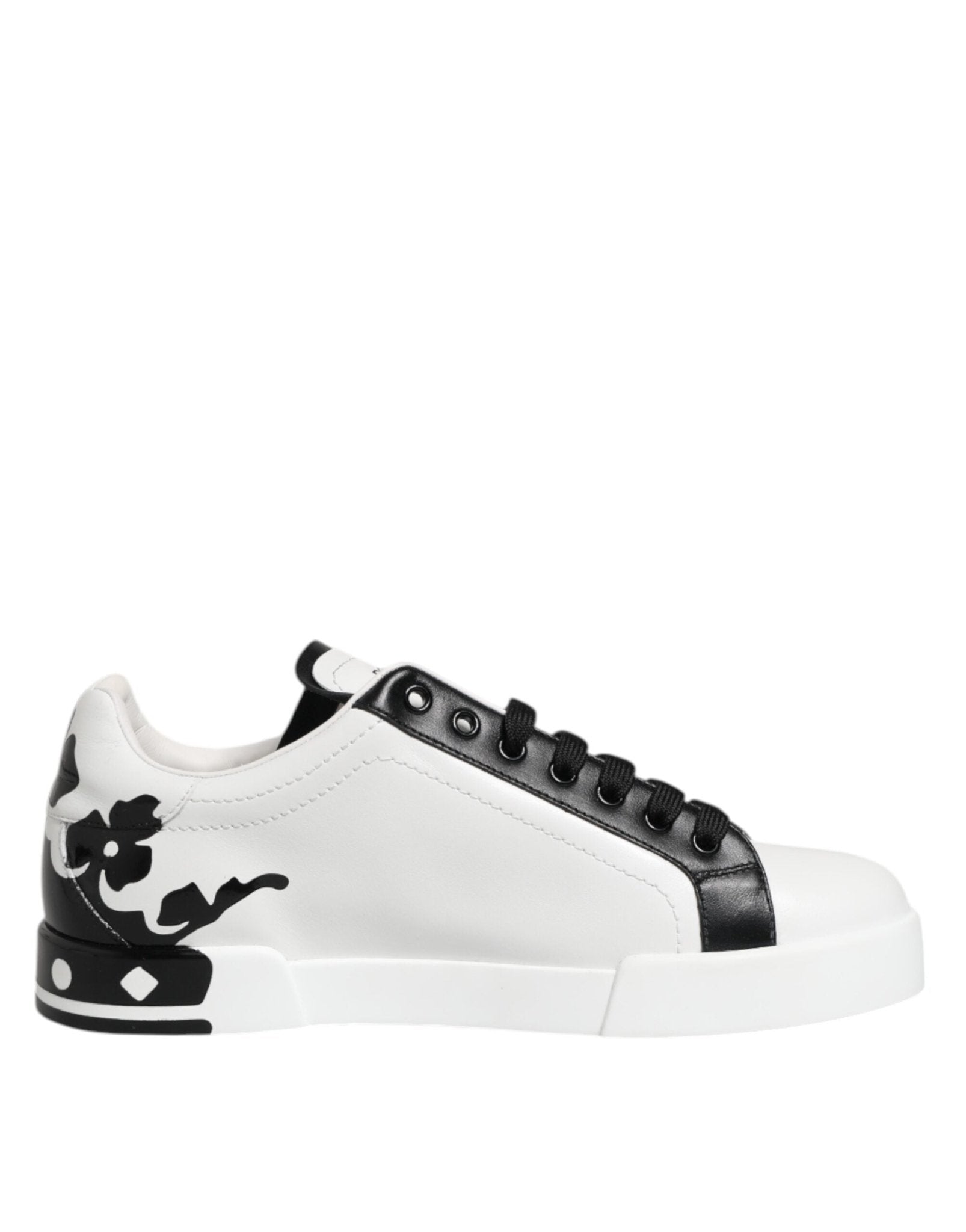 Dolce & Gabbana White Black Crown Low Top Men Sneakers Shoes – EU40.5/US7.5 par Dolce & Gabbana | Disponible sur Sandy Store ByNet