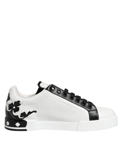 Dolce & Gabbana White Black Crown Low Top Men Sneakers Shoes – EU40.5/US7.5 par Dolce & Gabbana | Disponible sur Sandy Store ByNet