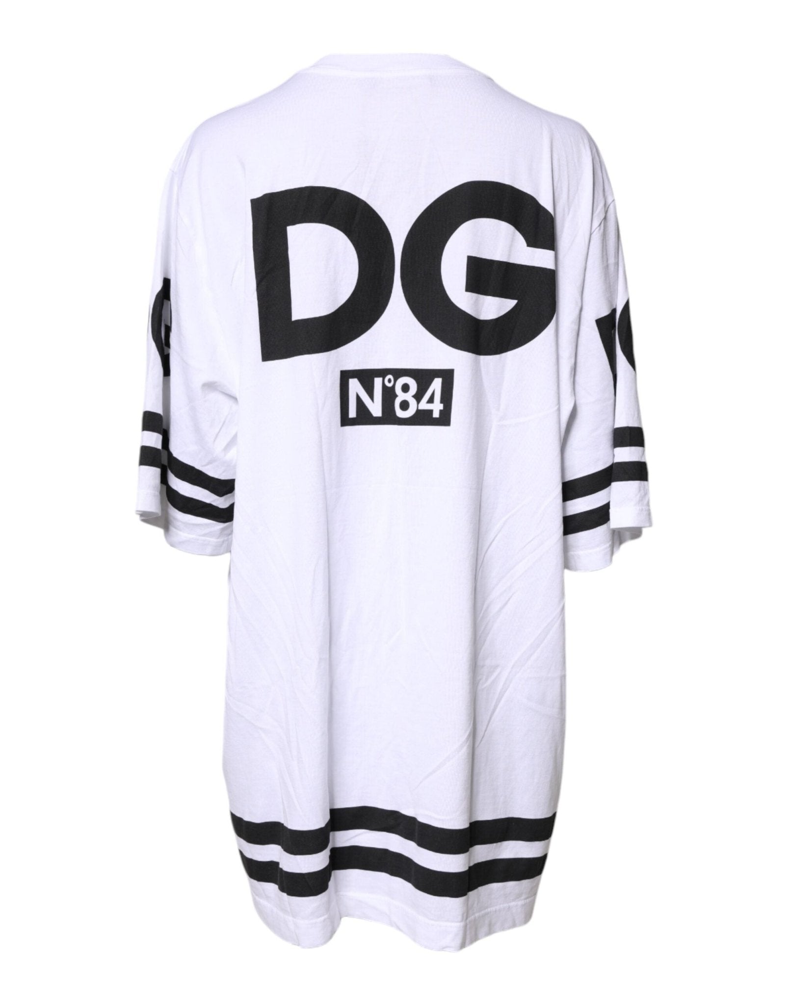 Dolce & Gabbana White Black Fashion Devotion Oversized Top - Sandy Store ByNet