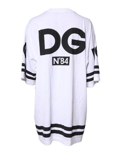 Dolce & Gabbana White Black Fashion Devotion Oversized Top - Sandy Store ByNet