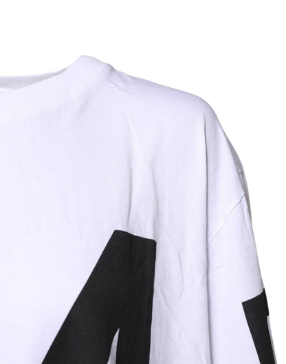Dolce & Gabbana White Black Fashion Devotion Oversized Top - Sandy Store ByNet