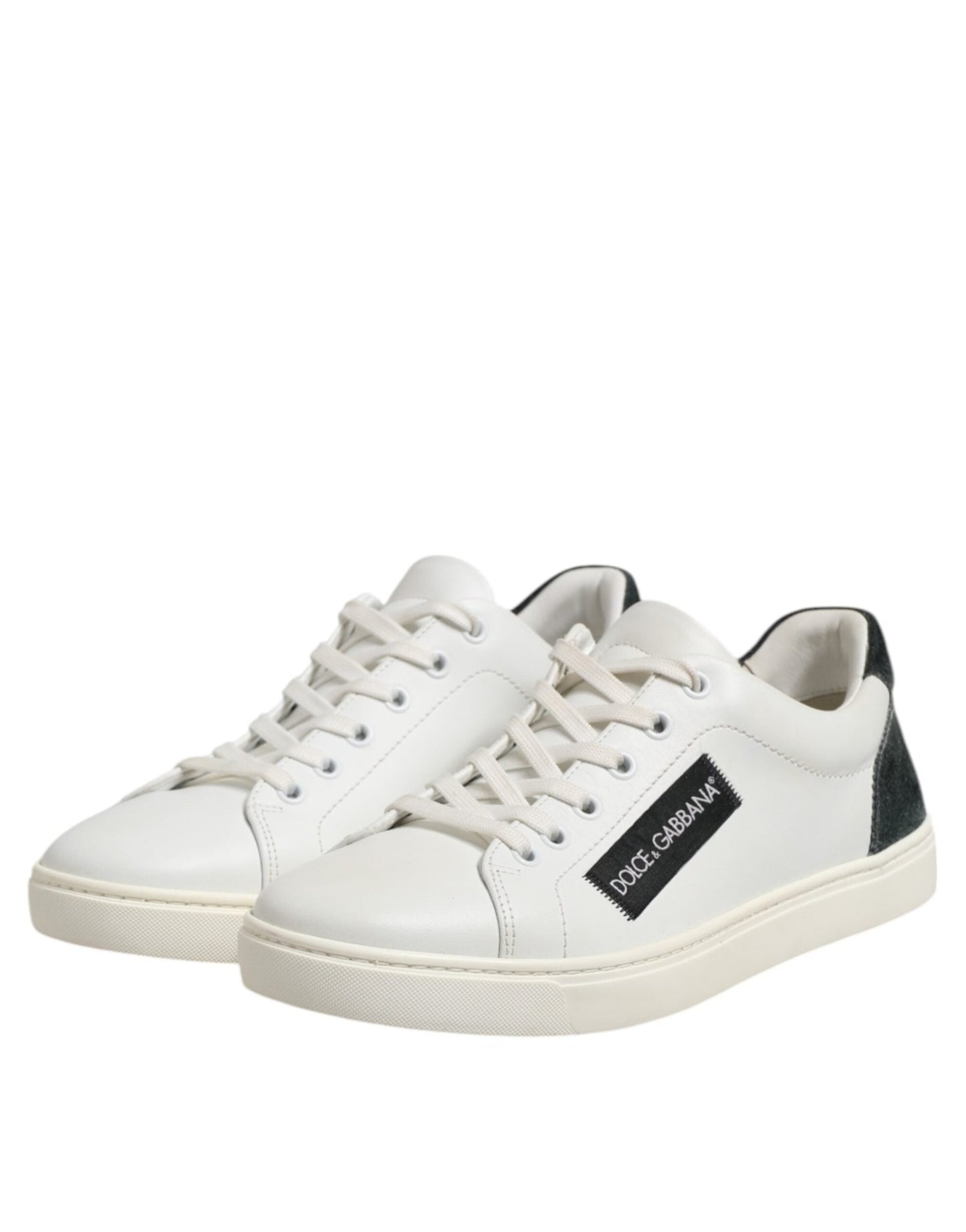 Dolce & Gabbana White Black Leather Lace Up Men Sneakers Shoes – EU39/US6 par Dolce & Gabbana | Disponible sur Sandy Store ByNet