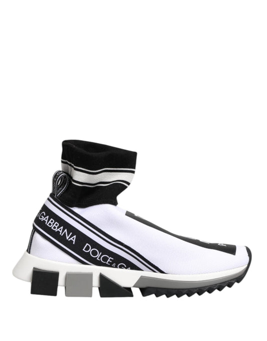 Dolce & Gabbana White Black Sorrento Socks Sneakers Shoes – EU36/US5.5 par Dolce & Gabbana | Disponible sur Sandy Store ByNet