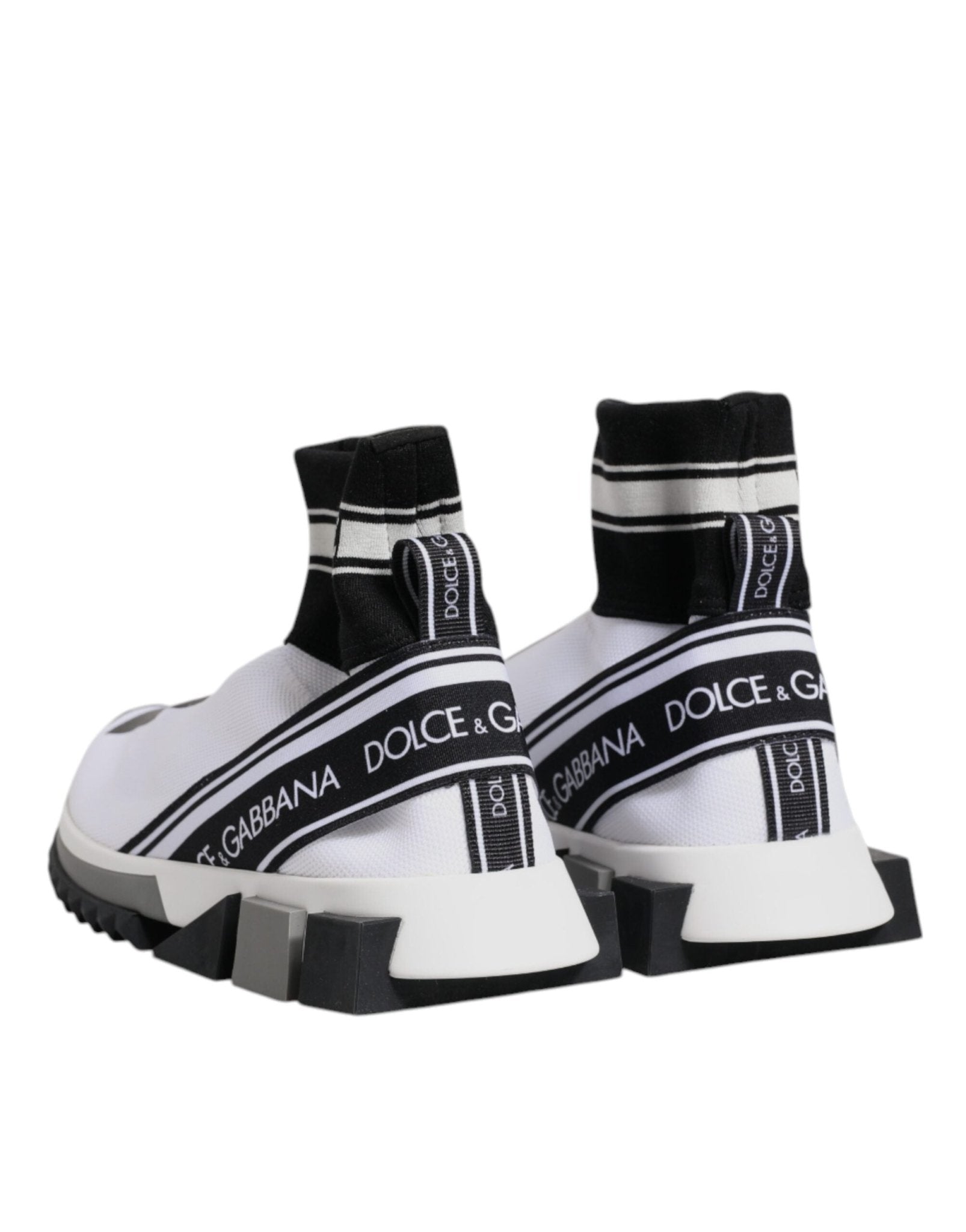 Dolce & Gabbana White Black Sorrento Socks Sneakers Shoes – EU40/US9.5 par Dolce & Gabbana | Disponible sur Sandy Store ByNet