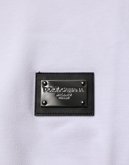 Dolce & Gabbana White Collared Short Sleeves Polo Men T-shirt – IT46 | S par Dolce & Gabbana | Disponible sur Sandy Store ByNet