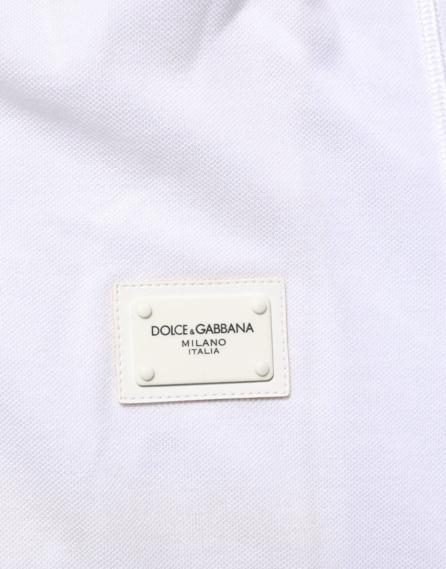 Dolce & Gabbana White Collared Short Sleeves Polo Men T-shirt – IT46 | S par Dolce & Gabbana | Disponible sur Sandy Store ByNet