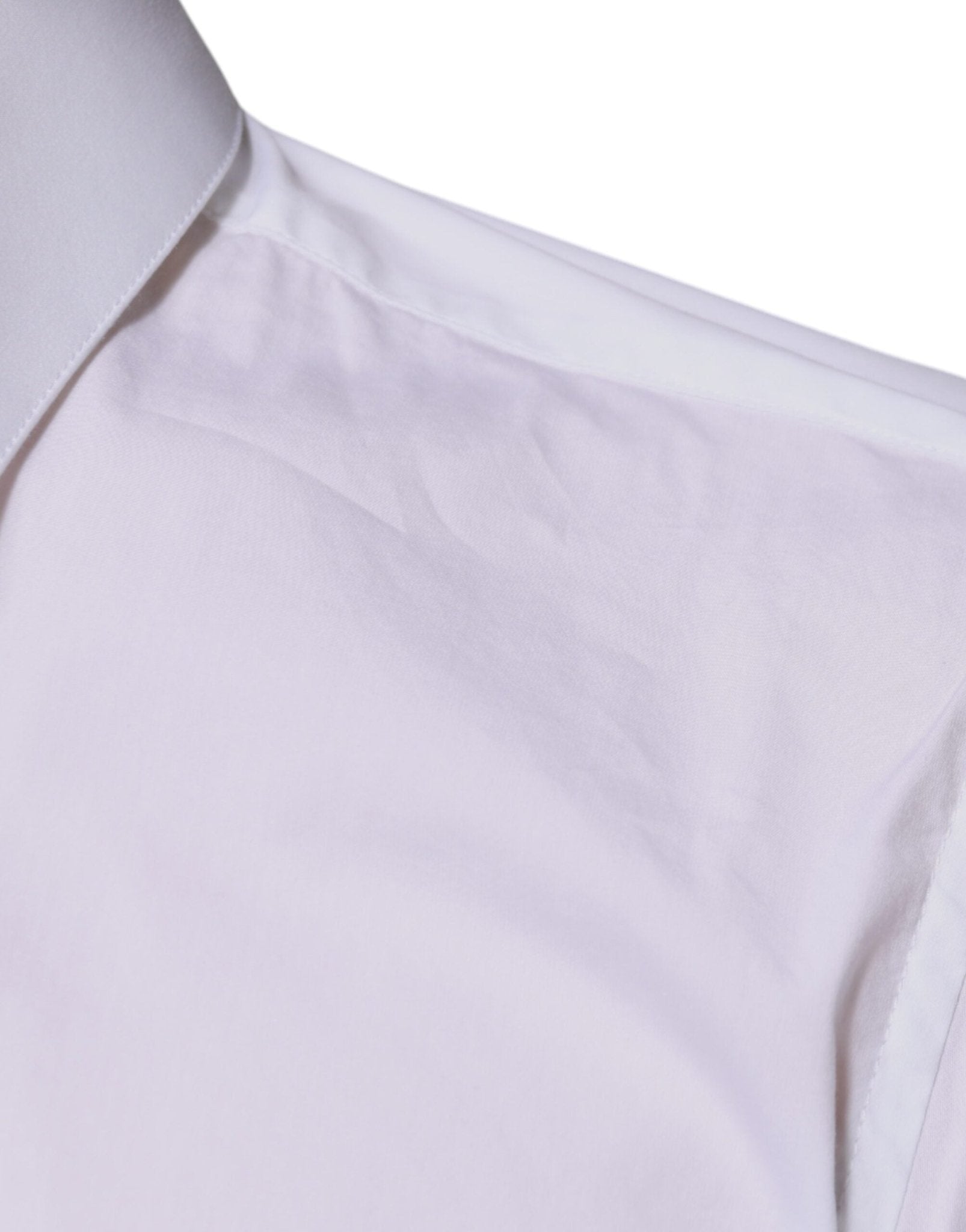 Dolce & Gabbana White Cotton Blend Men MARTINI Dress Shirt - Sandy Store ByNet