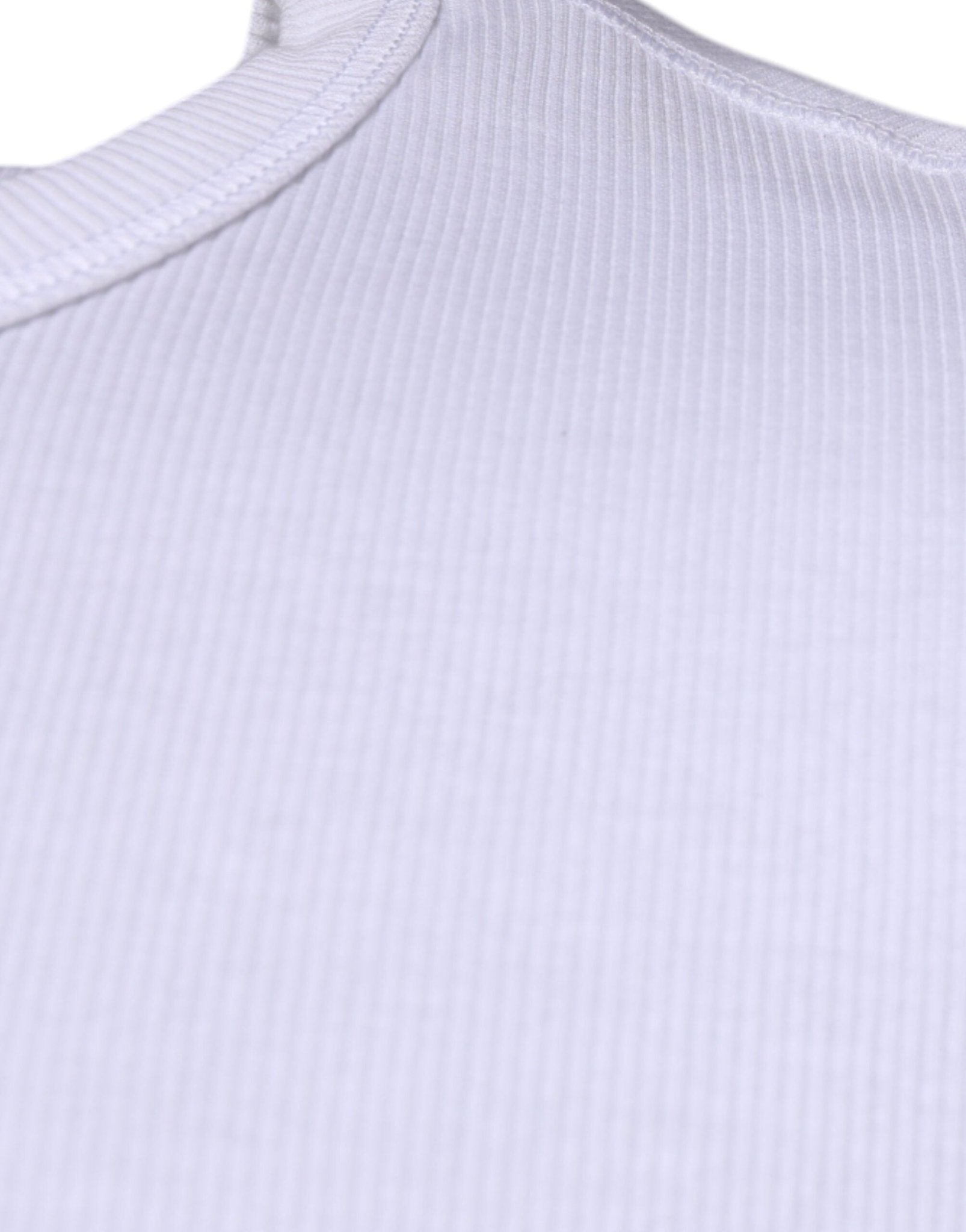 Dolce & Gabbana White Cotton Buttoned Men Pullover Sweater - Sandy Store ByNet