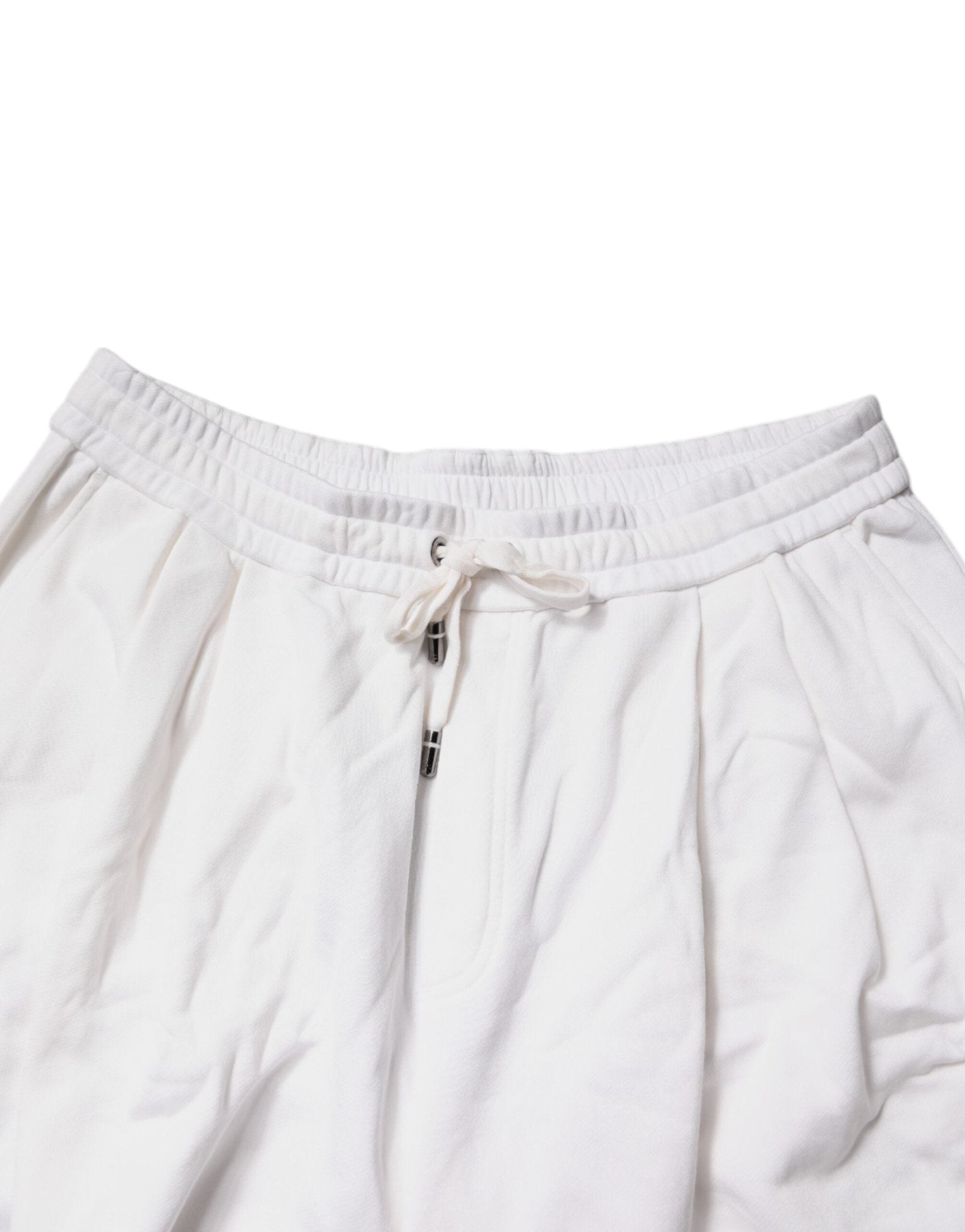 Dolce & Gabbana White Cotton Cargo Bermuda Sweatshorts Shorts - Sandy Store ByNet