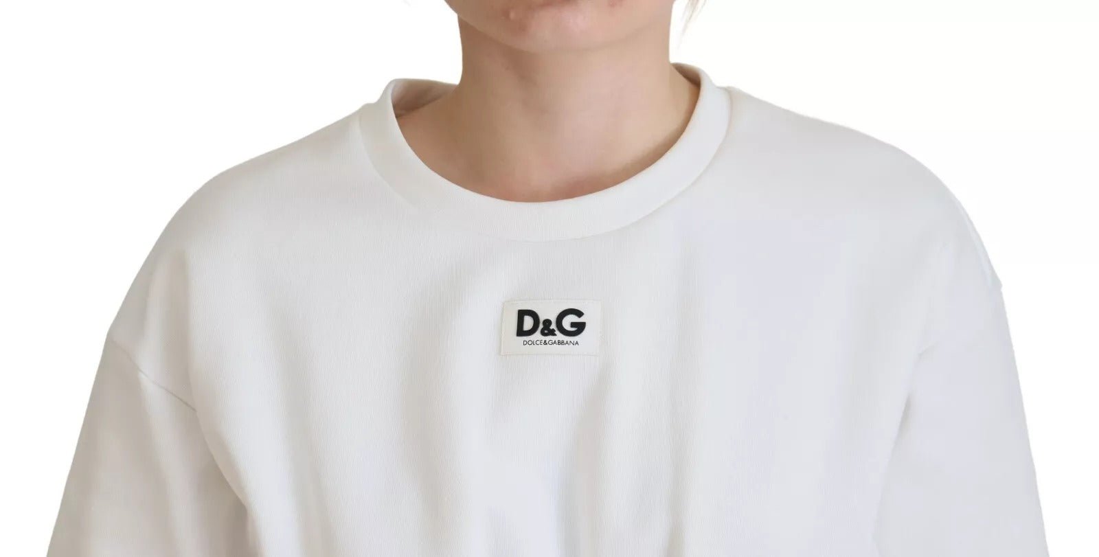 Dolce & Gabbana White Cotton Corset Stretch Top T-shirt – IT40|S par Dolce & Gabbana | Disponible sur Sandy Store ByNet