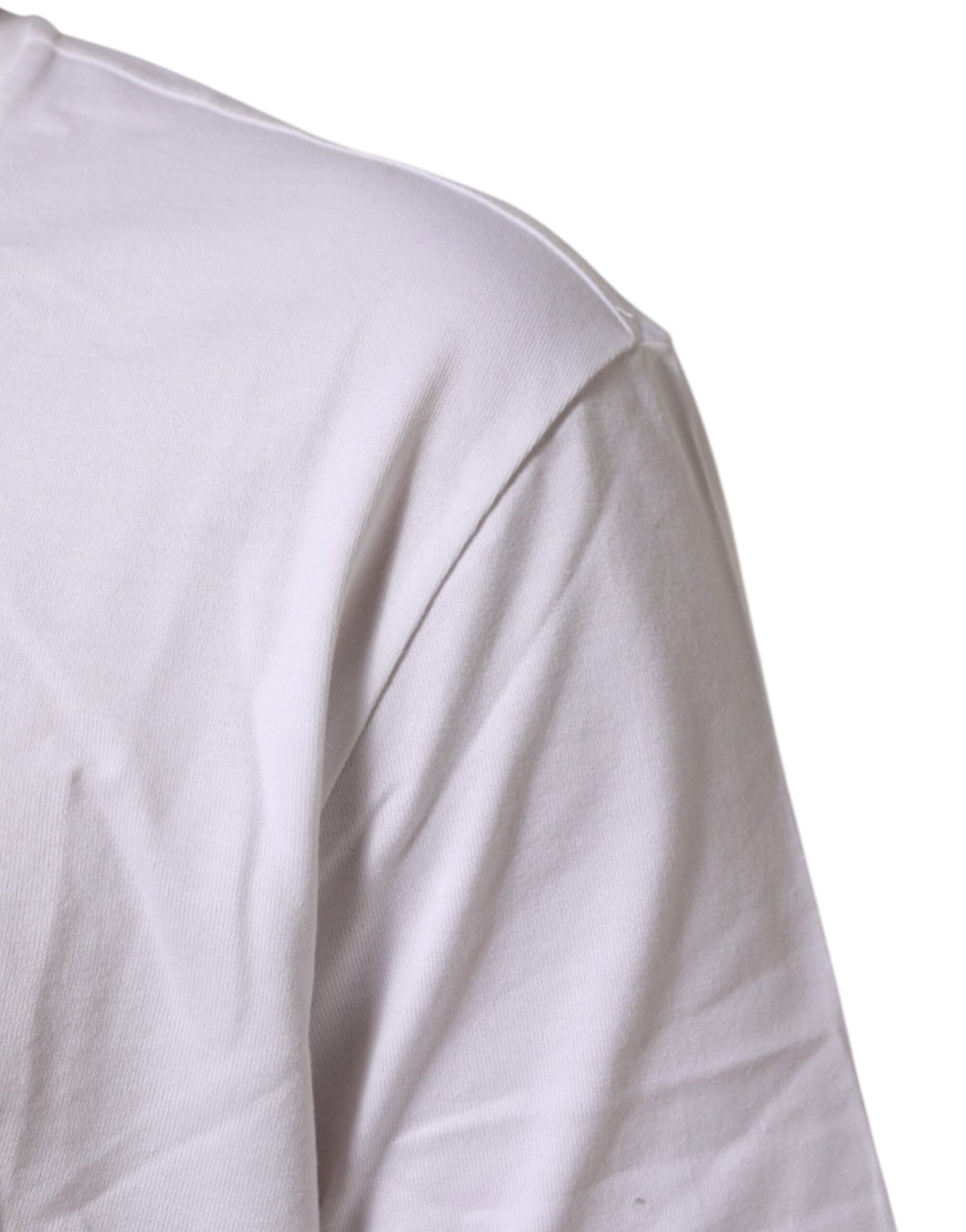 Dolce & Gabbana White Cotton Crew Neck Short Sleeves T-shirt – IT54 | XL par Dolce & Gabbana | Disponible sur Sandy Store ByNet