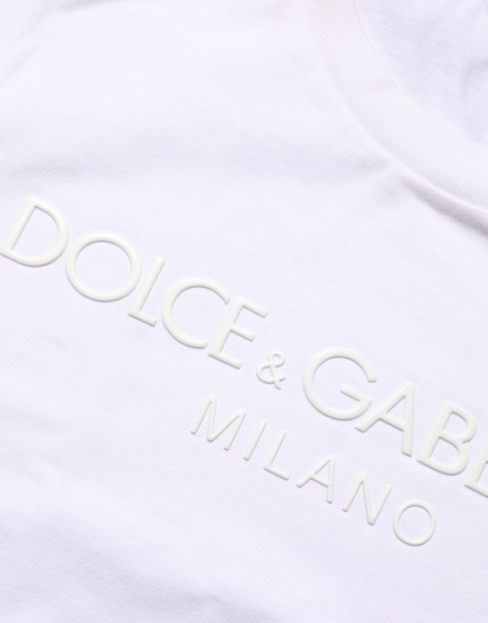 Dolce & Gabbana White Cotton Crew Neck Short Sleeves T-shirt – IT54 | XL par Dolce & Gabbana | Disponible sur Sandy Store ByNet