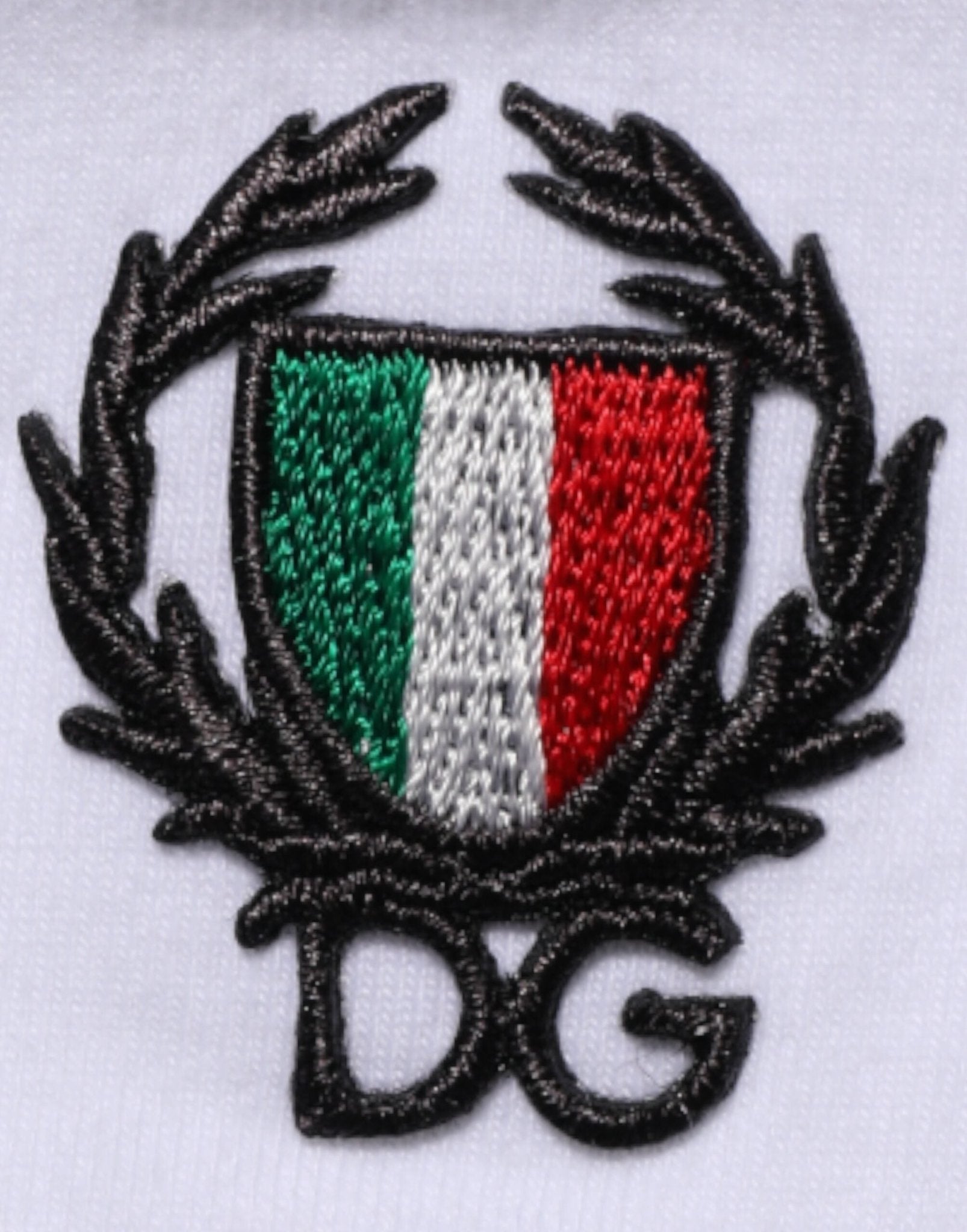 Dolce & Gabbana White Cotton DG Italia Round Neck Men T-shirt – IT4 | S par Dolce & Gabbana | Disponible sur Sandy Store ByNet