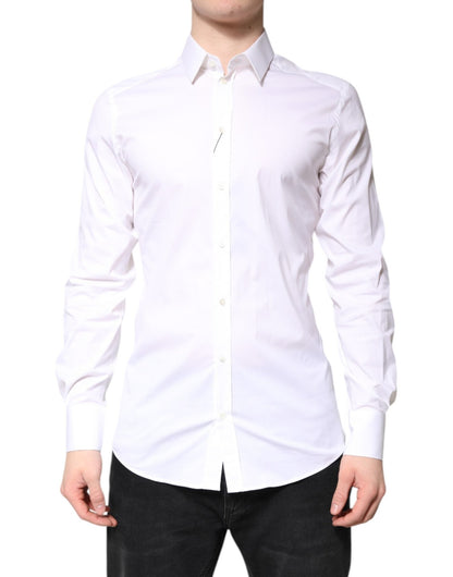 Dolce & Gabbana White Cotton GOLD Dress Formal Collared Shirt – IT39 | S par Dolce & Gabbana | Disponible sur Sandy Store ByNet