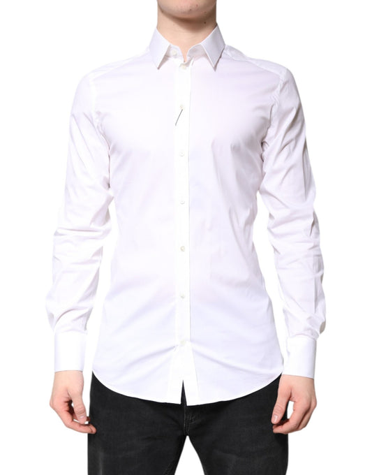 Dolce & Gabbana White Cotton GOLD Dress Formal Collared Shirt – IT39 | S par Dolce & Gabbana | Disponible sur Sandy Store ByNet
