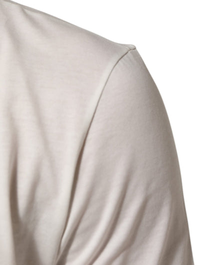 Dolce & Gabbana White Cotton Goodluck 2020 Crew Neck T-shirt – IT52 | XL par Dolce & Gabbana | Disponible sur Sandy Store ByNet