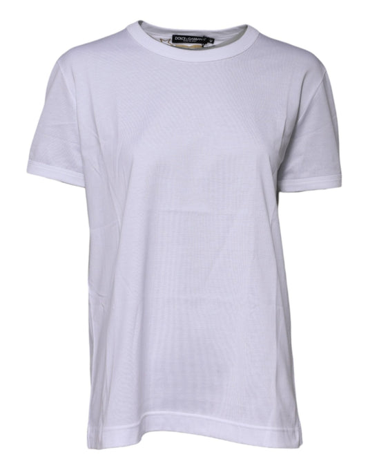 Dolce & Gabbana White Cotton Goodluck 2022 Crew Neck T-shirt – IT42|M par Dolce & Gabbana | Disponible sur Sandy Store ByNet