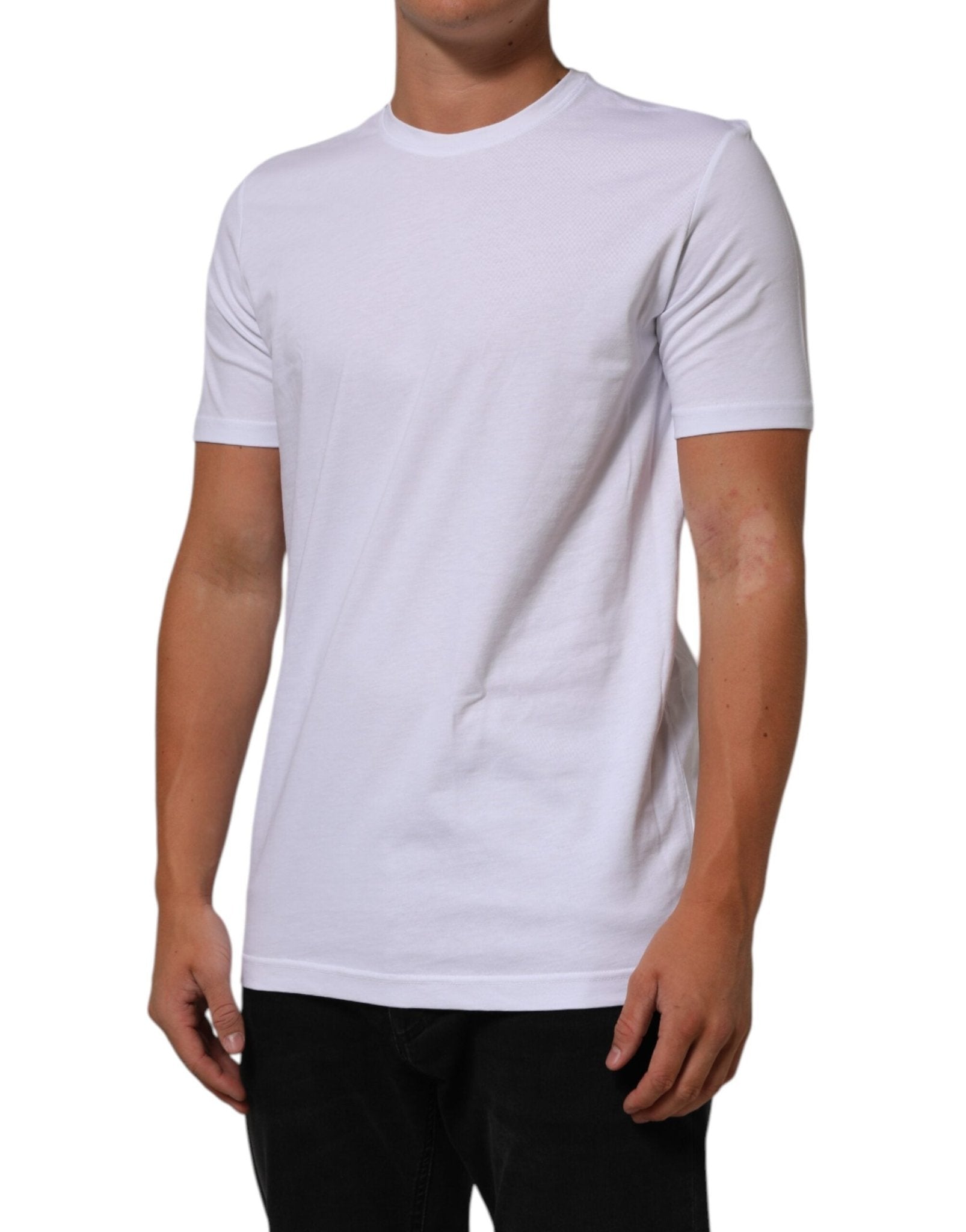 Dolce & Gabbana White Cotton Goodluck 2023 Crew Neck T-shirt – IT52 | XL par Dolce & Gabbana | Disponible sur Sandy Store ByNet