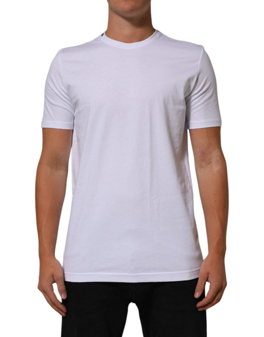 Dolce & Gabbana White Cotton Goodluck 2023 Crew Neck T-shirt – IT52 | XL par Dolce & Gabbana | Disponible sur Sandy Store ByNet