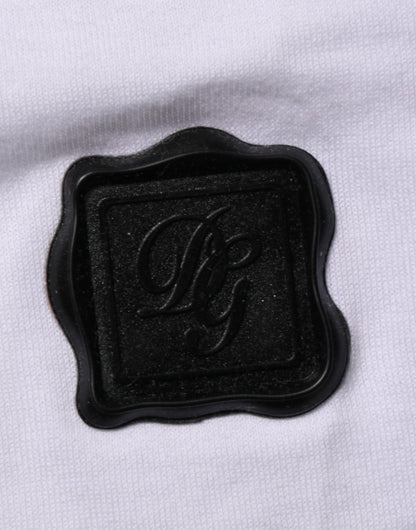 Dolce & Gabbana White Cotton Logo Patch Crew Neck T-shirt – IT44 | XS par Dolce & Gabbana | Disponible sur Sandy Store ByNet