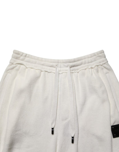 Dolce & Gabbana White Cotton Logo Plaque Men Bermuda Shorts – IT48 | M par Dolce & Gabbana | Disponible sur Sandy Store ByNet