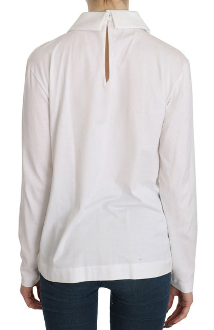 Dolce & Gabbana White Cotton Longsleeve Collared Blouse – IT40|S par Dolce & Gabbana | Disponible sur Sandy Store ByNet