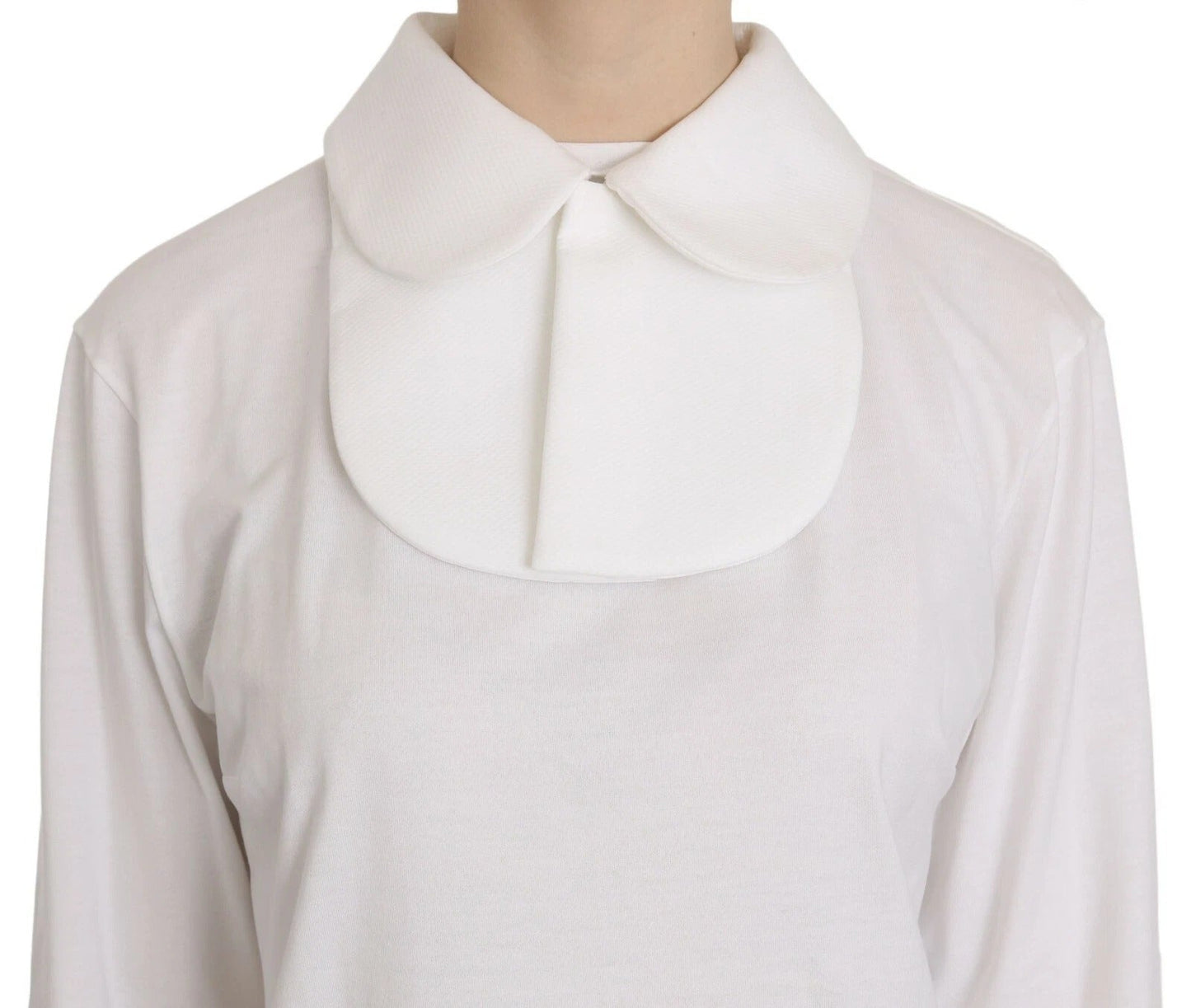 Dolce & Gabbana White Cotton Longsleeve Collared Blouse – IT40|S par Dolce & Gabbana | Disponible sur Sandy Store ByNet