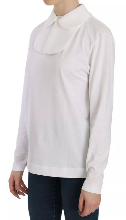 Dolce & Gabbana White Cotton Longsleeve Collared Blouse – IT40|S par Dolce & Gabbana | Disponible sur Sandy Store ByNet