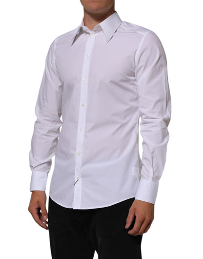 Dolce & Gabbana White Cotton MARTINI Men Formal Dress Shirt – IT39 | S par Dolce & Gabbana | Disponible sur Sandy Store ByNet